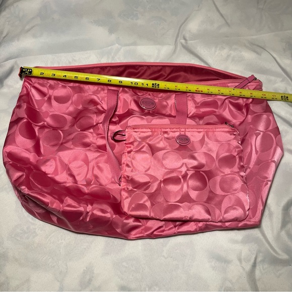 Coach Getaway Signature Nylon Packable Weekender Tote Duffle with Pouch - Picture 5 of 6